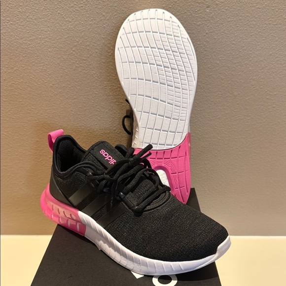Adidas Kaptir Super Women’s Size 7.5 Running Shoes Black w/ Pink FZ2788 - Picture 1 of 11
